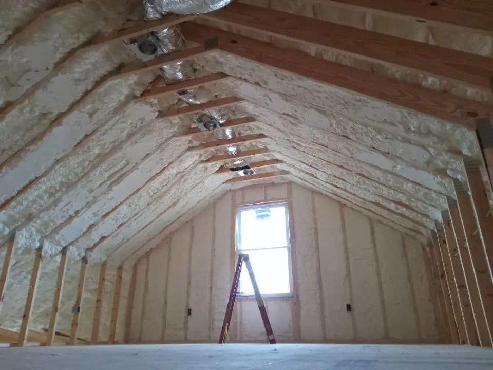 Spray foam roofing application for Crawl Space Insulation project in Dallas